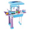 Frozen Kitchan Play Set With Trolly Bag |2 in 1  Kitchen With Colorful Accessories | Role Play Set With Pink & Blue Color